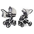 Детская коляска Esspero Newborn Lux 2 в 1, шасси White Grey Carbon — Фото