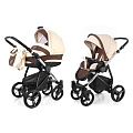 Детская коляска Esspero Newborn Lux 2 в 1, шасси Chrome Beige Brown — Фото