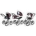 Детская коляска Esspero Classic 3 в 1, шасси White Детская коляска Esspero Classic 3 в 1, шасси White Brown lux — Фото