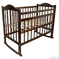 Детская кроватка PloomaBaby Паолина, колеса + качалка Детская кроватка PloomaBaby Паолина, колеса + качалка Темнный — Фото