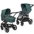 Детская коляска Teutonia BeYou V4 Elite WHL3 2 в 1 6130-6130-6180 Jade-Twinkle шасси Graphite — Фото