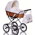 Детская коляска Lonex Classic Retro 3 в 1 R White — Фото