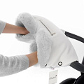 Муфта для рук Esspero Stella 100% овечья шерсть (white) — Фото