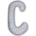 Трикотажная подушка для кормления Ceba Baby Duo (W-705-067-016 Triangle Turquoise-Orange) — Фото
