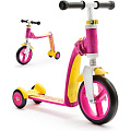 Трехколесный самокат-беговел 2 в 1 Scoot&Ride Highway Baby Plus (желто-розовый) — Фото