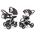 Детская коляска Esspero Newborn Lux 2 в 1, шасси Grey Grey Leves — Фото