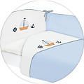 Постельное бельё Ceba Baby с вышивкой, 3 предмета W-806-010-161 Marine Blue — Фото