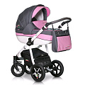 Детская коляска Verdi Pepe Eco Plus 3 в 1, ткань+эко-кожа (05 Sweet Pink
						
					) — Фото