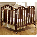 Детская кроватка для двойни Feretti Letto Gemellare Papa колесо Noce Орех — Фото
