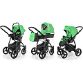 Детская коляска Esspero Newborn Lux Alu 3 в 1, шасси Black Green — Фото