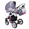 Детская коляска Adamex Aspena Grand Collection 3 в 1 Детская коляска Adamex Aspena Grand Collection 3 в 1 Pink+White — Фото