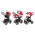 Детская коляска Esspero Newborn Lux 3 в 1, шасси Black Детская коляска Esspero Newborn Lux 3 в 1, шасси Black Red Lux — Фото