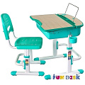 Комплект парта и стул-трансформеры FunDesk Capri green — Фото