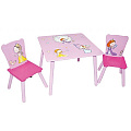 Стол со стульями Makaby Стол + 2 стульчика (Принцессы) — Фото