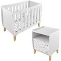 Комплект: кроватка Micuna Harmony Single Relax 120 х 60 см + тумба СО-1713 Dogs — Фото