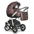 Детская коляска Verdi Pepe Eco Plus 3 в 1, ткань+эко-кожа (14 Mocca
						
					) — Фото