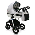 Детская коляска Verdi Pepe Eco Plus 3 в 1, ткань+эко-кожа (26 Black White
						
					) — Фото