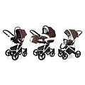 Детская коляска Esspero Newborn Lux 3 в 1, шасси Beige Chocсo — Фото