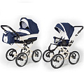 Детская коляска Esspero Classic 2 в 1, шасси Beige Детская коляска Esspero Classic 2 в 1, шасси Beige Navy Lux — Фото