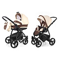 Детская коляска Esspero Newborn Lux 2 в 1, шасси Black Beige Brown — Фото