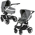 Детская коляска Teutonia BeYou V4 Elite WHL3 2 в 1, эко-кожа или ткань Детская коляска Teutonia BeYou V4 Elite WHL3 2 в 1, эко-кожа или ткань 6055 Slate эко-кожа шасси Pearl — Фото