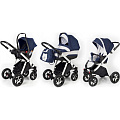 Детская коляска Esspero Newborn Lux 3 в 1, шасси White Детская коляска Esspero Newborn Lux 3 в 1, шасси White Navy Grey — Фото