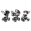 Детская коляска Esspero Newborn Lux 3 в 1, шасси Beige Grey Leves — Фото