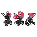 Детская коляска Esspero Newborn Lux 3 в 1, шасси Black Детская коляска Esspero Newborn Lux 3 в 1, шасси Black Red Grey — Фото