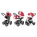 Детская коляска Esspero Newborn Lux 3 в 1, шасси Grey Детская коляска Esspero Newborn Lux 3 в 1, шасси Grey Red Lux — Фото