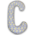 Трикотажная подушка для кормления Ceba Baby Duo (W-705-067-019 Triangle Blue-Yellow) — Фото