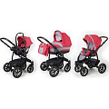 Детская коляска Esspero Discovery 3 в 1, шасси Black Детская коляска Esspero Discovery 3 в 1, шасси Black Red Grey — Фото