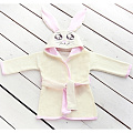 Детский халат Twinklbaby Fun Dry Зайки в подарочной упаковке, размеры на выбор (92 Светло-бежевый c розовыми ушками) — Фото