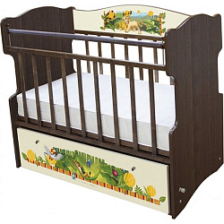 Детская кроватка Disney Симба и Нала, поперечный маятник