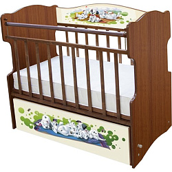 Детская кроватка Disney Далматинцы, поперечный маятник