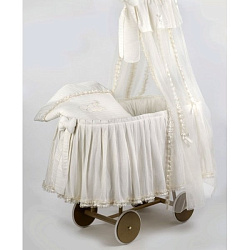 Плетеная колыбель с тюлевым пологом Italbaby  Marina Plisse