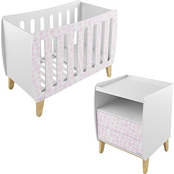 Комплект: кроватка Micuna Harmony Single Relax 120 х 60 см + тумба СО-1713