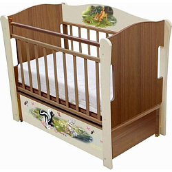 Детская кроватка Disney Бэмби, продольный маятник