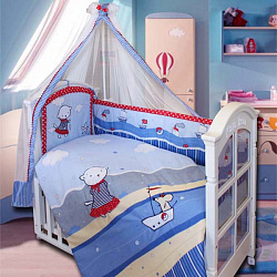 Комплект в кроватку Золотой Гусь Морские Котята 7 предметов