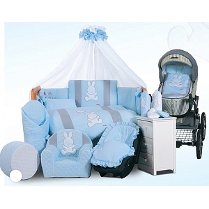 Комплект в кроватку Tuttolina Rabbit, 6 предметов