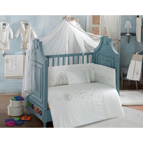 Комплект постельного белья Kidboo Blossom Saten Vanilla 6 предметов фото 1